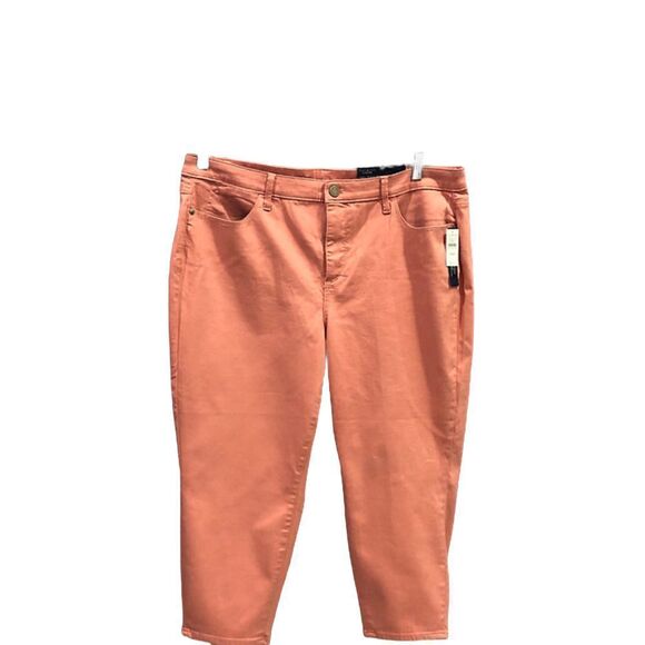 Talbots Flawless Salmon Pink High Waist Jegging Crop Size 18WP - Picture 1 of 8